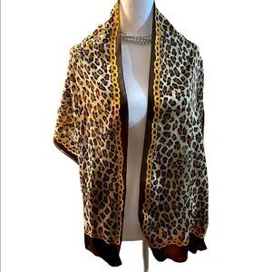 SILKY leopard and chain print scarf excellent condition